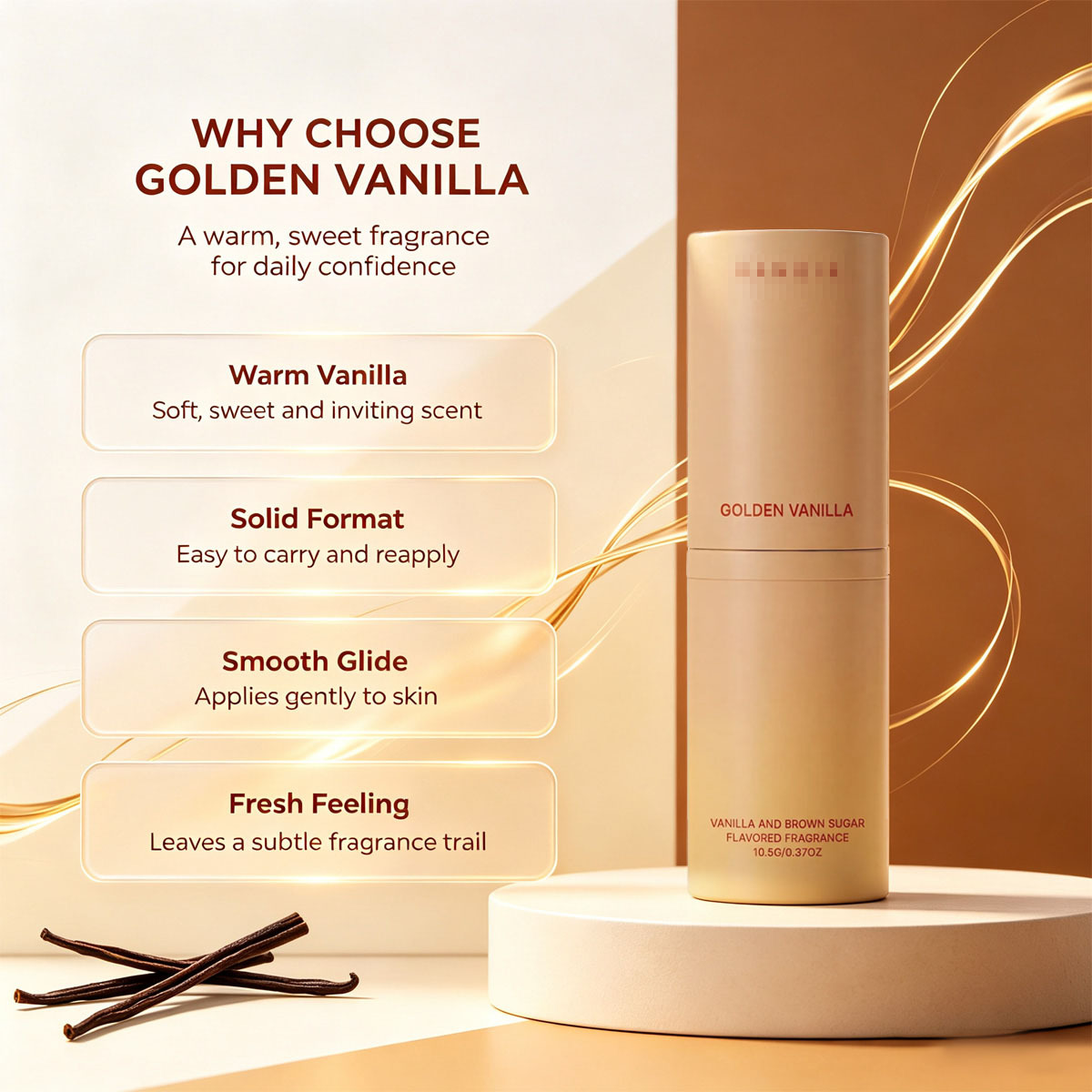 Golden Vanilla Botanical Aromatherapy Reed Diffuser