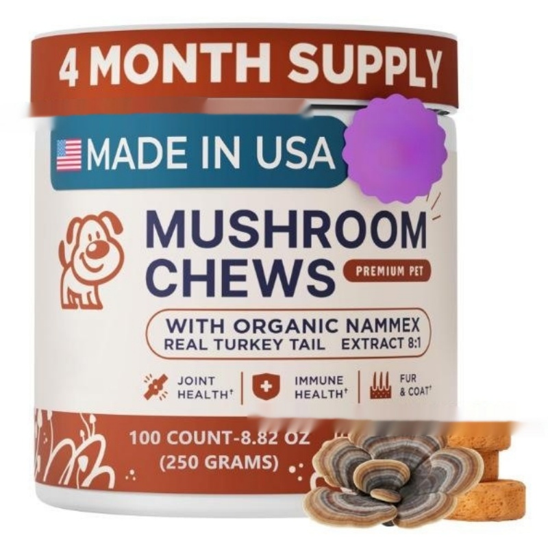 Organic Functional Mushroom Wellness Tablets for Dogs & Cats