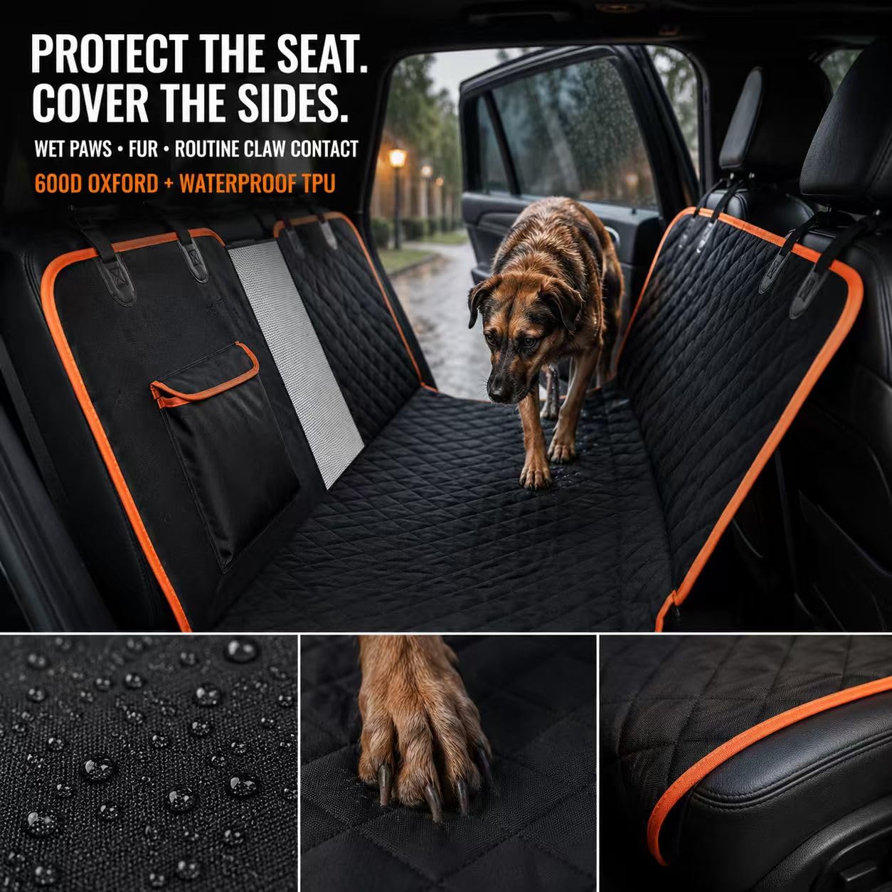 The All-Weather Waterproof Luxury Pet Car Seat Hammock & Protector