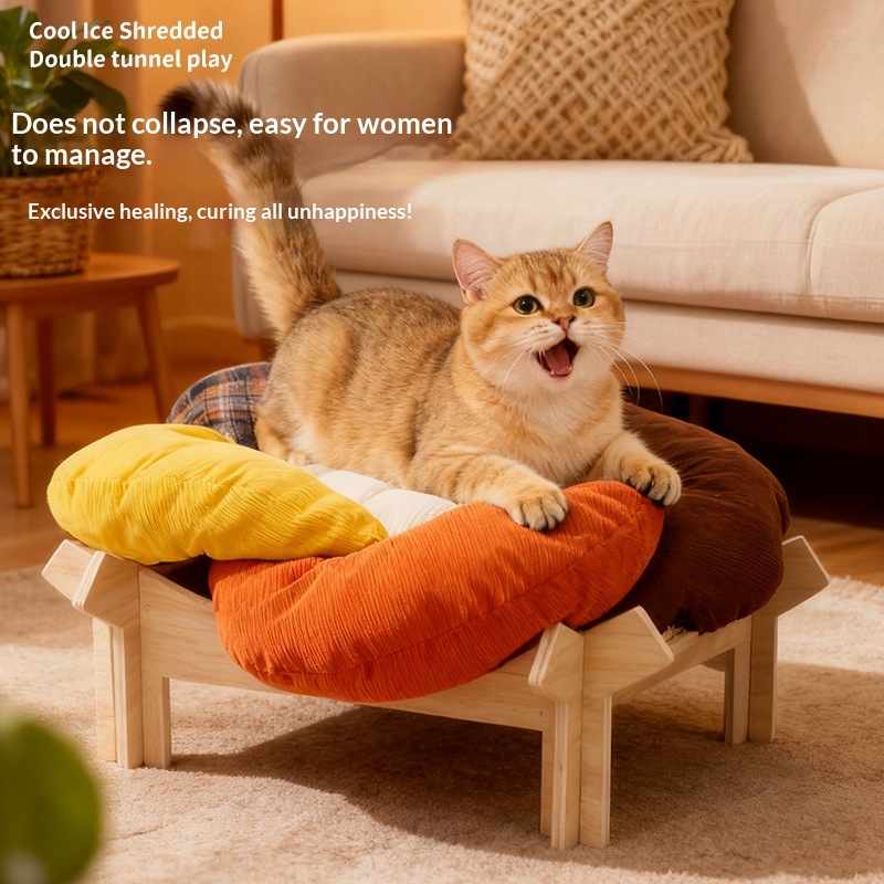 The Haven Cooling Bolster Pet Bed
