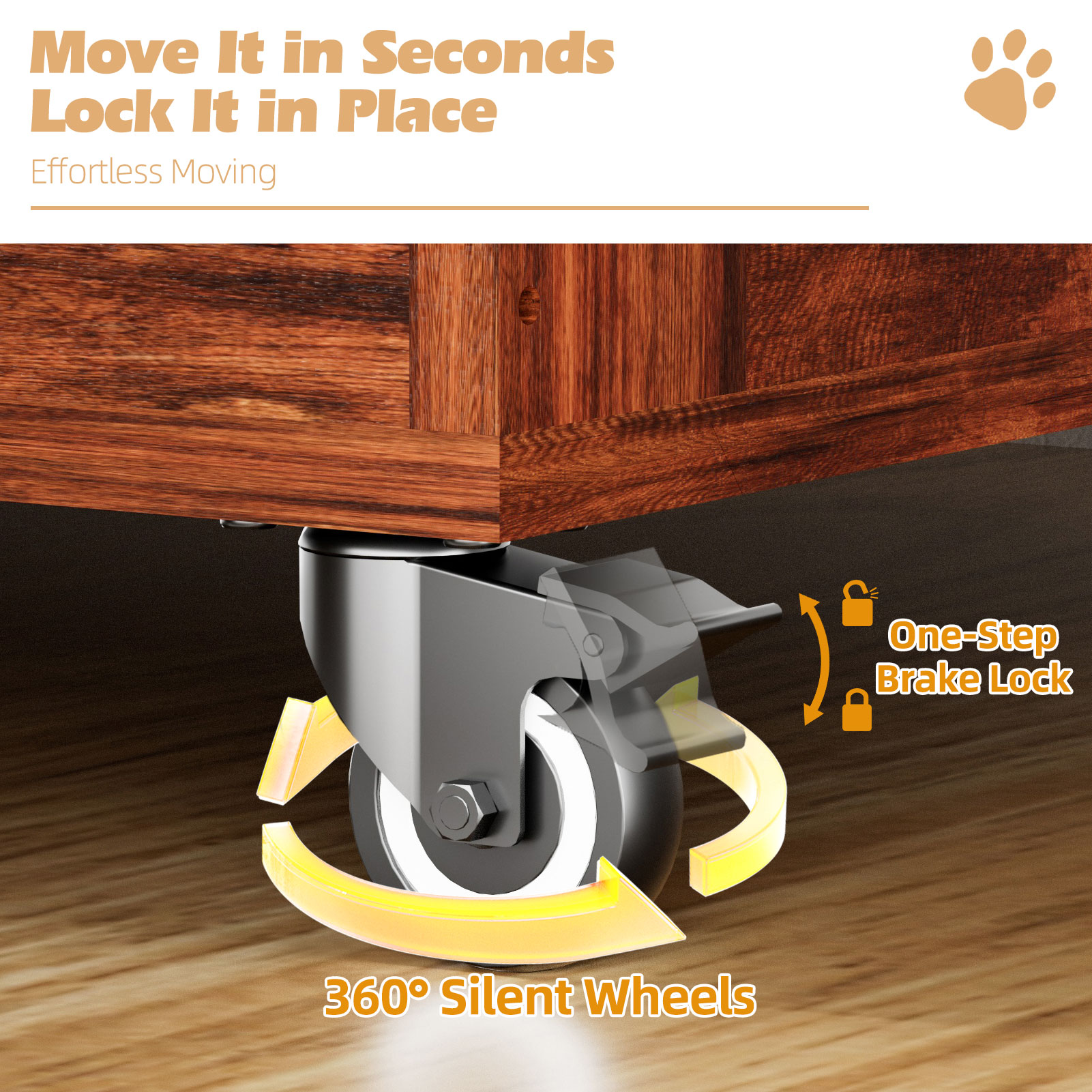 The Villa Wooden Double-Door Indoor Dog Crate Furniture