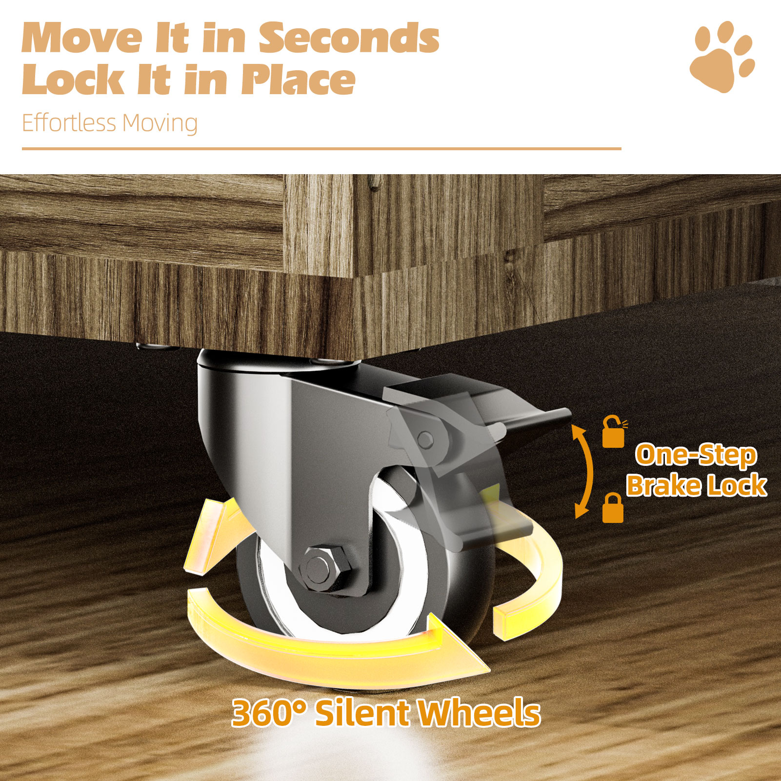 The Villa Wooden Double-Door Indoor Dog Crate Furniture