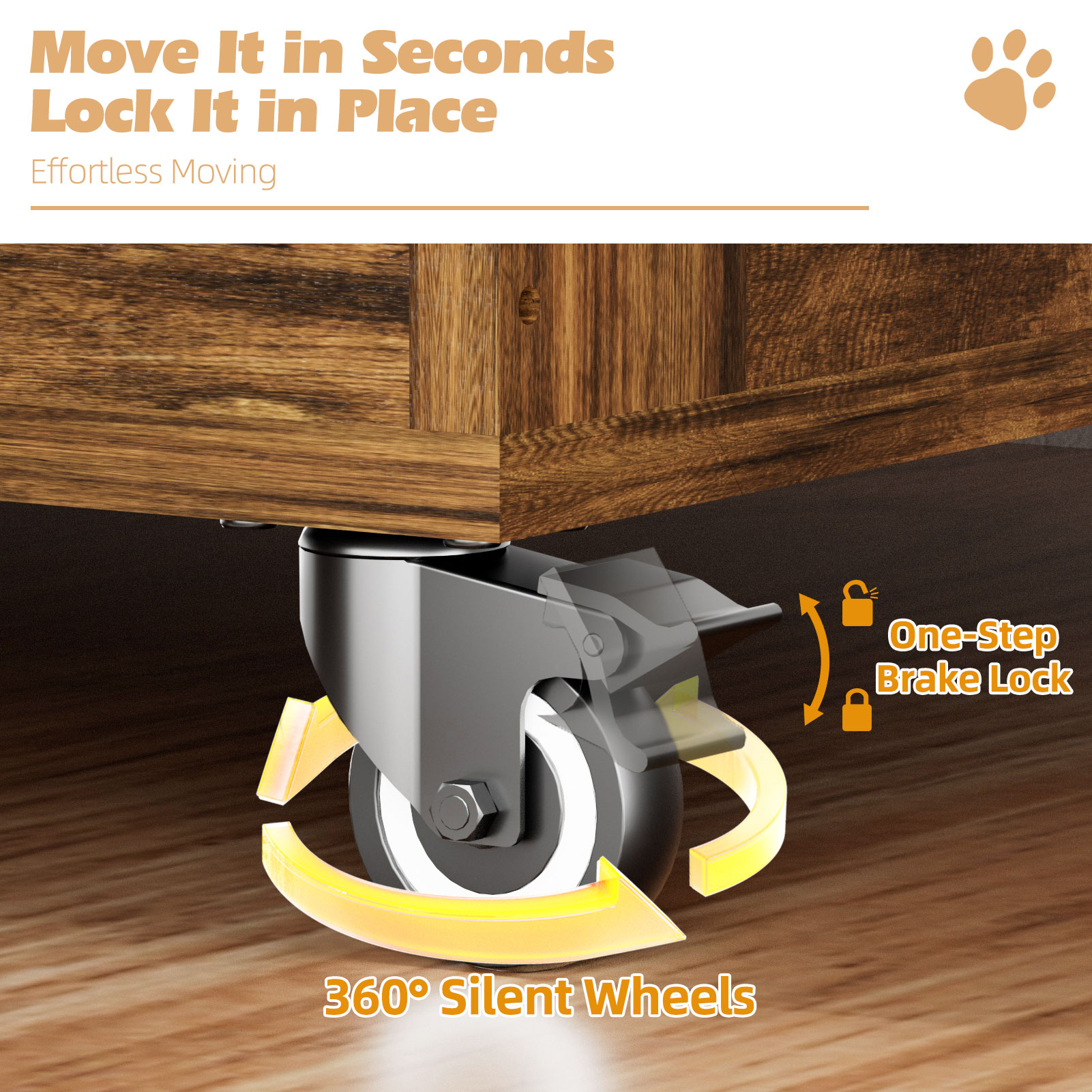 The Villa Wooden Double-Door Indoor Dog Crate Furniture